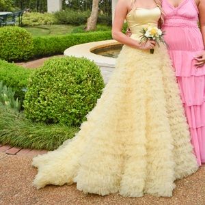 Sherri Hill Yellow Ball Gown